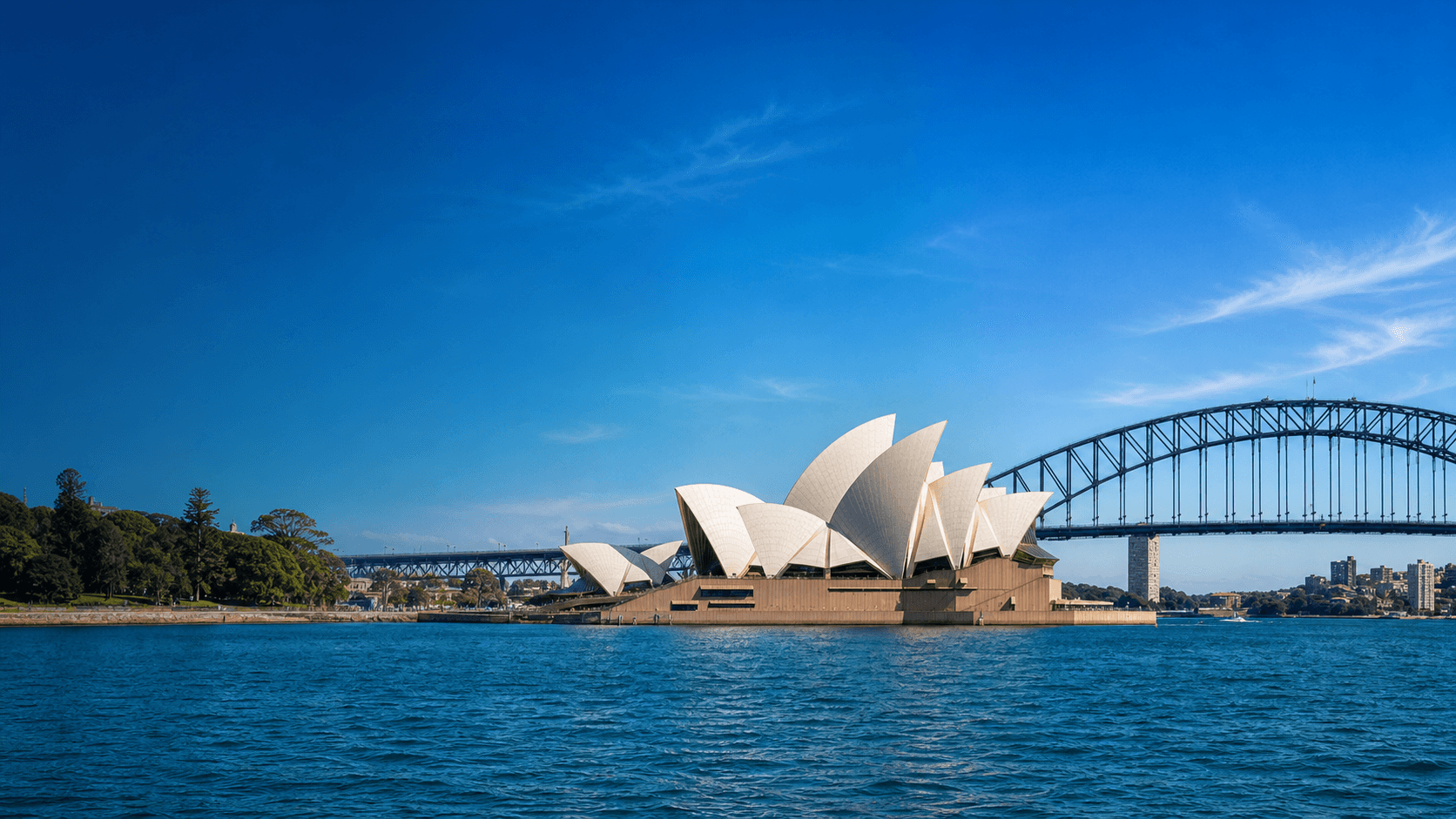 Sydney Harbour with the Opera House and Harbour Bridge