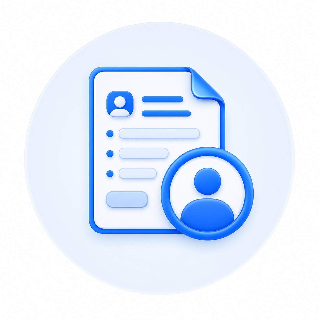 Application form and traveler profile icon